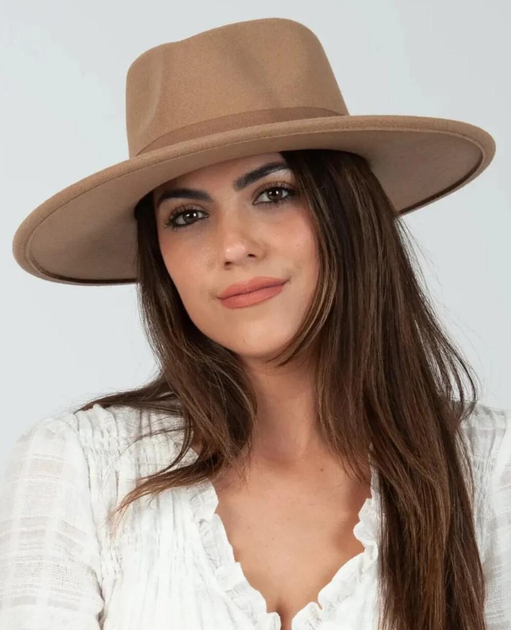 Lucca Hat Vegan Felt Wide Brim Rancher Western Cowboy Fedora Desert Fall OS